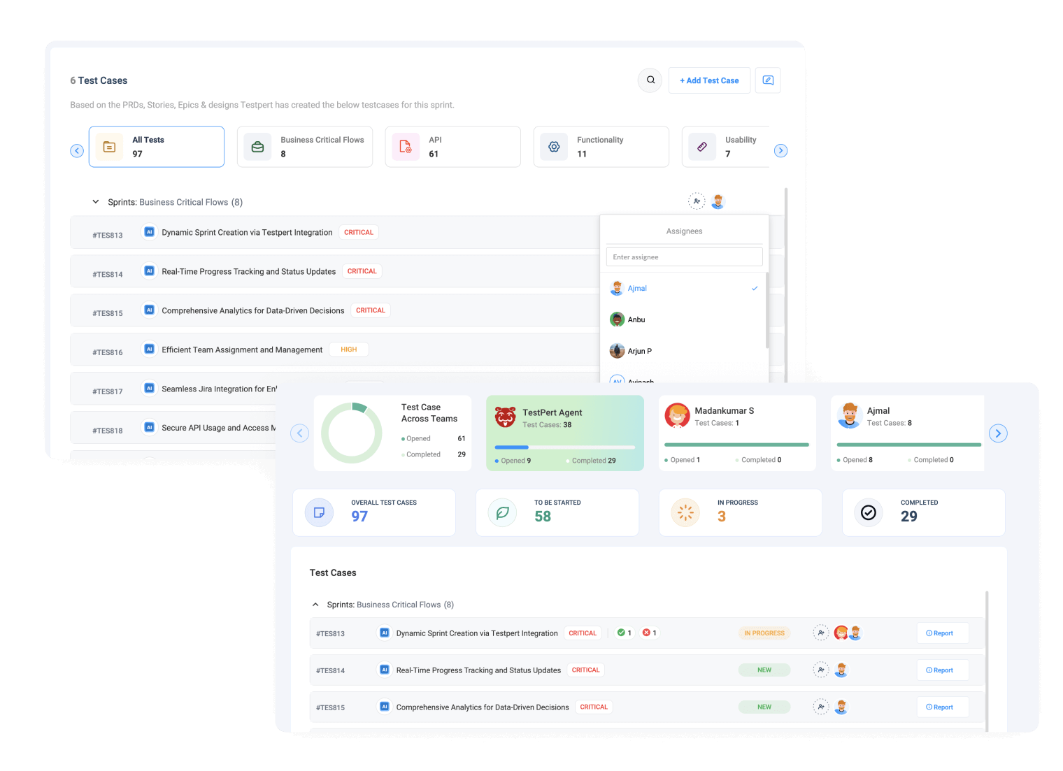 Custom workflows and sprints